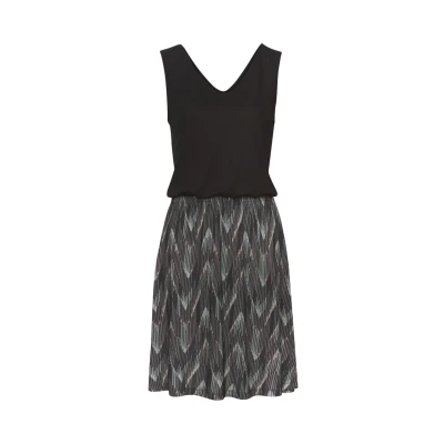 Abbildung von Vivance Jerseykleid, mit bedrucktem Rockteil, kurzes Sommerkleid Gummizug