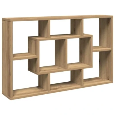 Abbildung von vidaXL Wandregal Artisan Eiche 85x16x52,5 cm Holzwerkstoff, Wandablage, schwebendes Regal, Ausstellungsregal, Schweberegal, Hängeregal, Regal