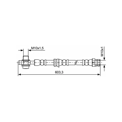 Abbildung von BOSCH 1 987 481 742 Bremsschläuche 575 VOLKSWAGEN: Tiguan I, AUDI: Q3
