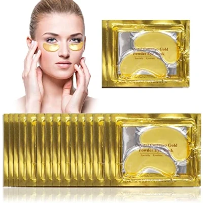 Abbildung von 24k Collagen Augenmaske, Premium Anti Aging, Falten, Feuchtigkeitspflege unter den Augen, entfernt Augenbeutel, Augenringe, feuchtigkeitsspendend(10 Paar)