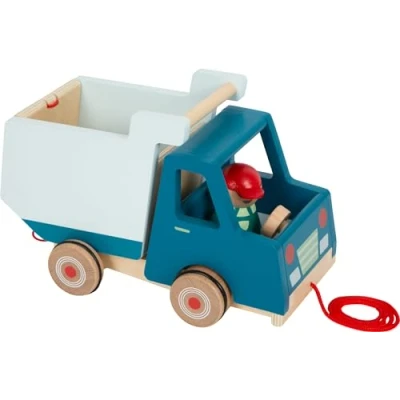 Abbildung von small foot Nachziehfahrzeug Nachzieh Fahrzeug Kipplaster, Mulde zum Kippen