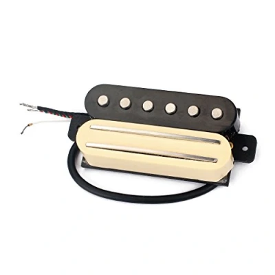 Abbildung von Alnicov Alnico Humbucker Tonabnehmer für 6 saitige E Gitarre, magnetisch, Doppelschiene, 1 Stück