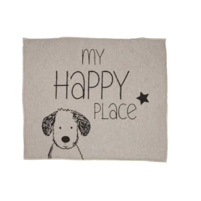 Abbildung von DAVID FUSSENEGGER Hundematte &#039;my happy place&#039; 70 x 80 cm Filz Hellgrau