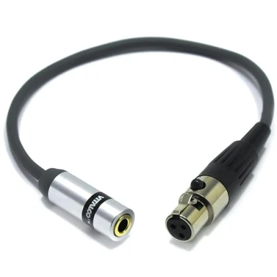 Abbildung von VITALCO Mini XLR Buchse auf 3.5mm Klinke Weiblich Adapter 3 poliges Mikrofon Audio Kabel