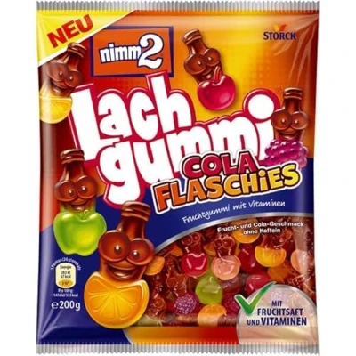Abbildung von nimm2 Lachgummi Cola Flaschies Fruchtgummi, 21er Pack (21 x 200g)