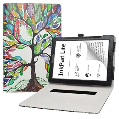 Abbildung von LIFANG Kompatibel mit Pocketbook InkPad Lite Hülle,Schutzhülle Hochwertiges PU Leder Tasche Case für 9.7&quot; Tablet,Love Tree