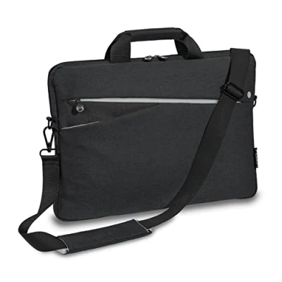 Abbildung von Pedea Laptoptasche *Fashion* Notebook Tasche bis 13,3 Zoll Laptop Umhängetasche mit Schultergurt Laptophülle schwarz Notebooktasche für Damen &amp; Herren