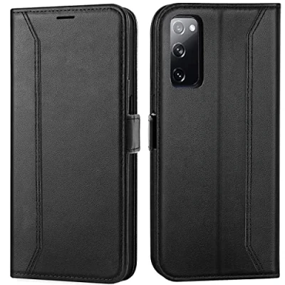 Abbildung von Verco Handyhülle für Samsung Galaxy S20 FE, 6,5 Zoll Premium Klapphülle Handy Flip Case FE 5G Hülle Book Tasche, Schwarz