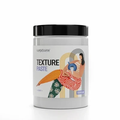 Abbildung von KAMENSKAYA Strukturpaste Fein 1,5 kg Modellierpaste für Acrylmalerei Professionelle Texture Paste
