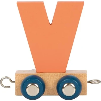 Abbildung von small foot Buchstabenzug Polar V aus Holz, Holzzug individuell kombinierbar, zum Dekorieren und Verschenken, 12592