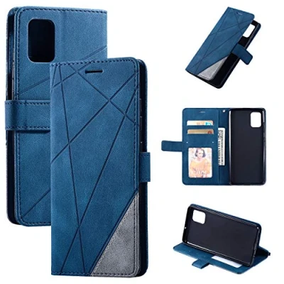 Abbildung von QiongniAN Kompatibel mit Samsung Galaxy A41,Kompatibel SM A415F/DSN A41 2020 / A415F/DSM A415F/DS A415F Hülle Klapphülle Handytasche Case Blue