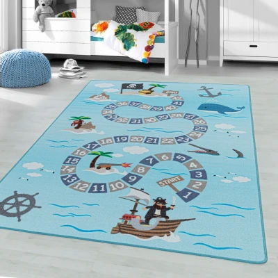 Abbildung von Ayyildiz Teppiche Kinderteppich &quot;PLAY 2908&quot;, rechteckig, robuster Kurzflor,Pirat, Zahlen Spiele Teppich,Kinderzimmer