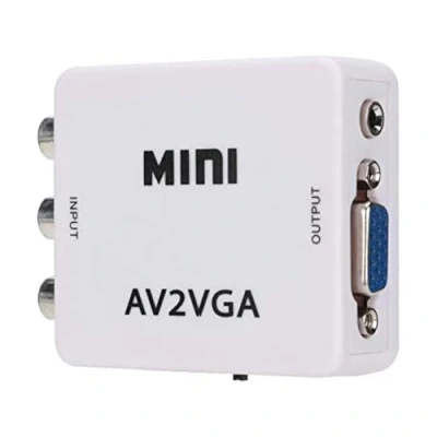 Abbildung von Diyeeni VGA zu Video Konverter, Composite AV Adapter, TV Set Top Box Audio Konverter (weiß)