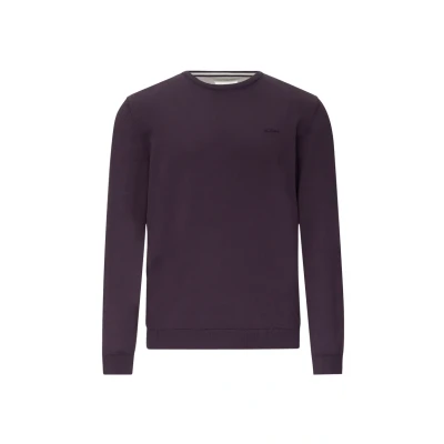 Abbildung von s.Oliver MIT LOGO Stickerei Strickpullover, Herren, Größe: XL, Aubergine