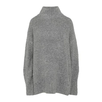 Abbildung von QS by s.Oliver MIT Glitzergarn Strickpullover, Damen, Größe: Small, Grau meliert