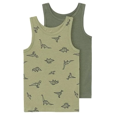 Abbildung von Name it Nmmtank Sage DINO 2 PACK Unterhemd/shirt für Kinder, Größe: 92,