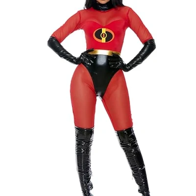 Abbildung von Forplay Damen Hot Super Suit Superheld Adult Costume, Red, XS/S/L/XL US, Rot/Ausflug, einfarbig (Getaway Solids), XS S