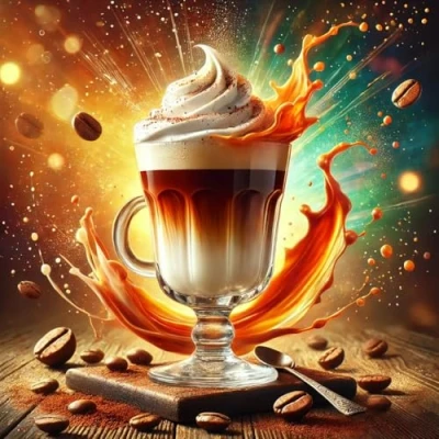 Abbildung von Latte Macciato Irish Cream Aroma Konzentrat Vegan Sasami 10ml