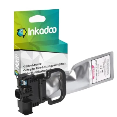 Abbildung von Inkadoo Tinte für Epson C13T944340 / T9443, Magenta Kompatibel Workforce WF C 5200 Series Pro 5790 DWF, ca. 3.000 Seiten Tintenpatrone, Druckerpatrone, Patronen, Druckertinte