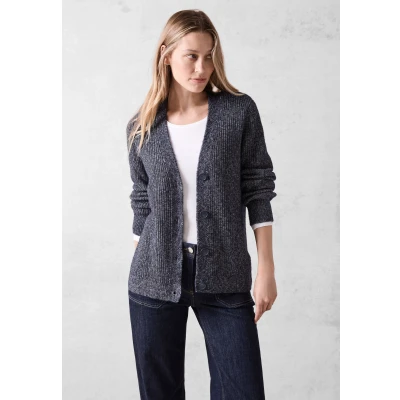 Abbildung von Cecil Melange Strickjacke, Damen, Größe: Large, Blau