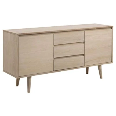Abbildung von ACTONA GROUP Sideboard &quot;Nagano&quot;, Anrichte, Eiche/Furnier, 2 Türen, Einlegeböden, 3 Schubladen, 150 cm