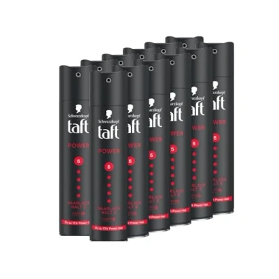 Abbildung von Schwarzkopf Taft Haarlack Power (12x 250 ml), Haltegrad 5 Haarstyling, Haarspray für alle Haartypen, bis zu 72 Stunden starker Halt, vegane Formel*
