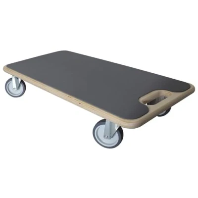 Abbildung von Dörner + Helmer Transportroller Duo Soft, 590mm x 290mm 120mm, 200 kg Tragkraft, Antirutsch Oberfläche, für Kisten