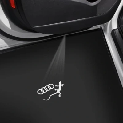 Abbildung von Original Audi LED Einstiegsleuchten Ringe Gecko Logo