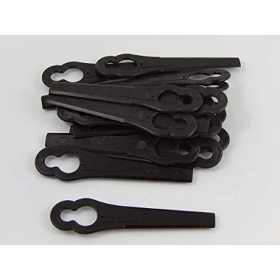 Abbildung von vhbw 20x Ersatz Messer kompatibel mit Einhell BG CT 18 Li, GE RG 18/1 ART Li Akku Trimmer Rasentrimmer (20 Stück, Schwarz)