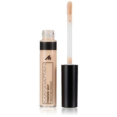 Abbildung von Manhattan Powder Mat Camouflage Concealer 100 Fair, Mattierender Crème, mit Applikator gegen Augenringe und Hautunreinheiten, 1 x 7ml