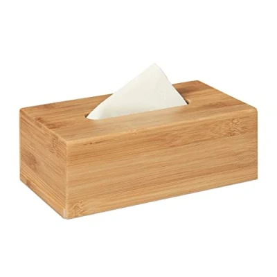 Abbildung von relaxdays Papiertuchbox Kosmetiktücherbox aus Bambus