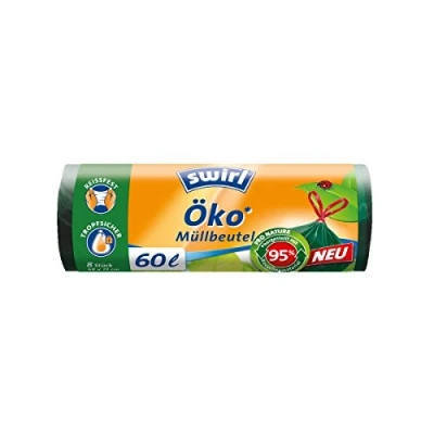 Abbildung von Swirl Müllbeutel 60l mit Zugband anthrazit VE=8 Stück