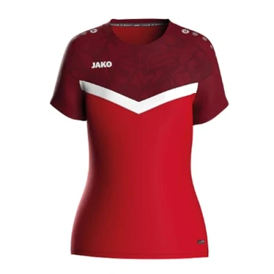 Abbildung von JAKO ICONIC T Shirt Rot Weinrot, Gr.38 Funktionsshirt Damen Kurzarm, Nachhaltiges Sport aus 100% recyceltem Polyester, Feuchtigkeitstransportierend und atmungsaktiv