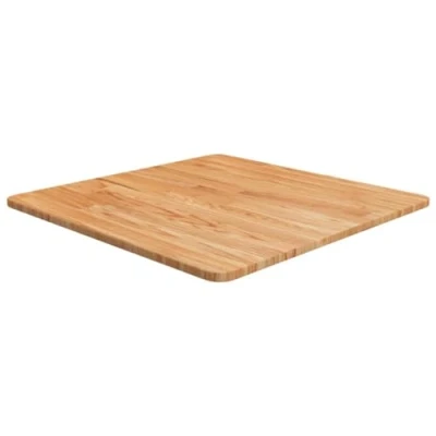 Abbildung von vidaXL Tischplatte Quadratisch Massivholzplatte Eichenplatte Holzplatte Platte Ersatztischplatte Hellbraun 60x60x1,5cm Behandelte Eiche
