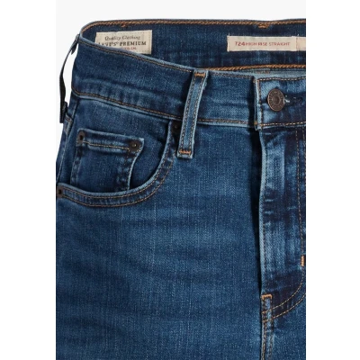 Abbildung von Levi&#039;s Damen 724 High Rise Straight Jean, Blue Wave Dark, 25W / 32L