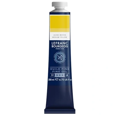 Abbildung von Lefranc Bourgeois 301808 Feine Ölfarbe in hervorragender Qualität,lichtecht mit gleichmäßige Konsistenz, 200ml Tube, ideal für Keilrahmen, Leinwand, Malkarton Primӓrgelb