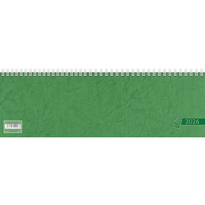 Abbildung von Glocken Tisch Querkalender 327x112mm 1 Woche auf einer 2 Seite grün Ka