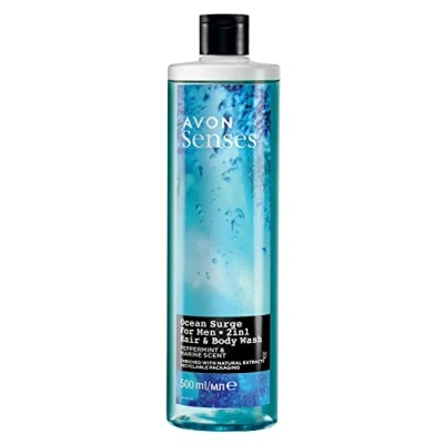 Abbildung von Avon Senses Ocean Surge Mint und Meer Duft Männer Duschgel für Haar Körper 500 Ml