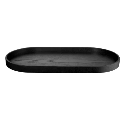 Abbildung von ASA Selection wood Holztablett oval schwarz 44x22,5cm