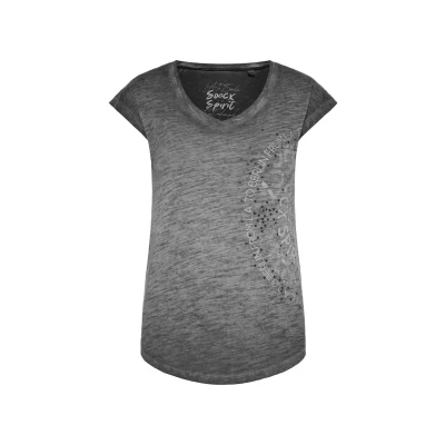 Abbildung von Soccx ÄRMELLOSES Vausschnitt Artwork Tshirt print, Damen, Größe: XXL, Black