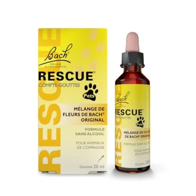 Abbildung von RESCUE PETS Tropfer Gelassenheit für Haustiere Ideal Reisen, Tierarztbesuch, Fellpflege, Lärm und Einsamkeit ohne Alkohol, natürlich vegan Flasche 20 ml