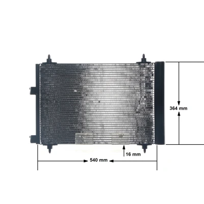 Abbildung von MAHLE ORIGINAL AC 315 000S Klimakondensator mit Trockner 16 10,15 520 PEUGEOT: 307 CC, SW, Schrägheck