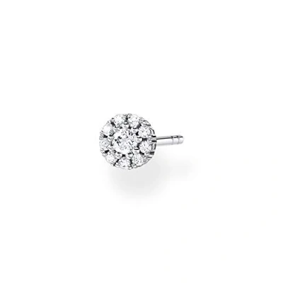Abbildung von THOMAS SABO Single Ohrstecker weiße Steine silber, H2141 051 14, mit Zirkonia (synth)