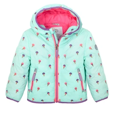 Abbildung von first instinct by killtec Unisex Baby Fios 17 Mns Qltd Jckt Wattierte Jacke Mit 3D Effekt Und Kapuze, Hell Mint, 110 116 EU