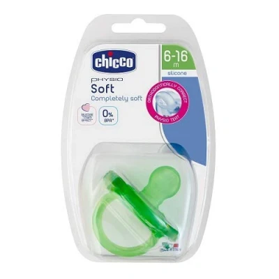 Abbildung von Chicco 00002712310000 Sauger &quot;Physio Soft&quot;, 6m+, Silikon, 1 Stück, Neutral, grün