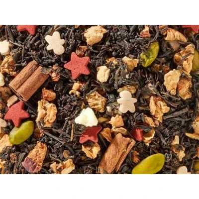 Abbildung von 1 kg Schwarzteemischung Magische Weihnachten Birnen Baklava Note aromatisiert