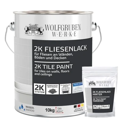 Abbildung von WO WE 2K Fliesenlack Fliesenfarbe Bodenfliesen Hellelfenbein ähnl. RAL 1015 10Kg