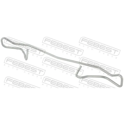Abbildung von FEBEST 0303 001 Feder, Scheibenbremsbelag VOLKSWAGEN: Passat B6 Variant, Scirocco III, Golf Plus / Crossgolf, OPEL: Astra H GTC, Corsa E Schrägheck