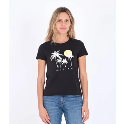Abbildung von Hurley Damen Eclipse Classic Crew Tee T Shirt, Marshmallow, XS