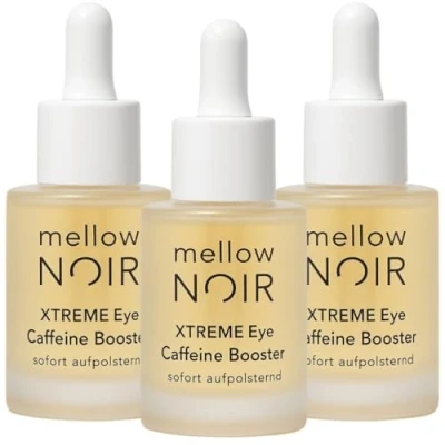 Abbildung von mellow NOIR XTREME Eye Caffeine Booster 2x 15ml SOFORT AUFPOLSTERND Augenserum mit Koffein für müde geschwollene Augen gegen Augenringe und Tränensäcke Vegan Zertifizierte Naturkosmetik